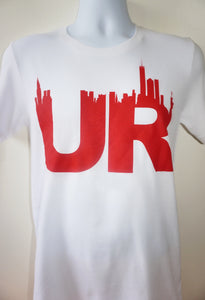 Unisex White/Red UR Logo SS